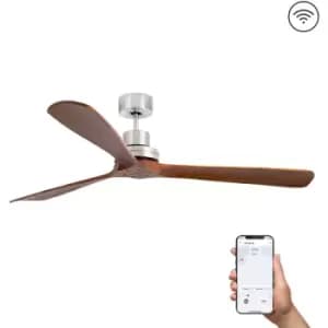 Faro Barcelona - Faro Lantau Extra Large Matt Nickel Ceiling Fan dc Smart, 6 Speed