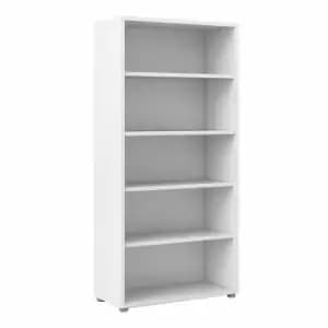 Prima Bookcase with 4 Shelves, white