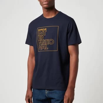 Barbour International Mens Outline T-Shirt - Night Sky - M