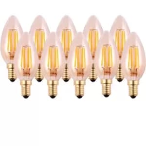 Harper Living 4.5 Watts E14 LED Bulb Amber Candle Warm White Dimmable, Pack of 10