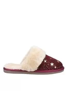 Hush Puppies Arianna Star Slipper - Red, Size 3, Women