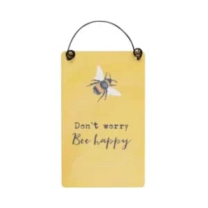 Don't Worry Bee Happy Mini Sign