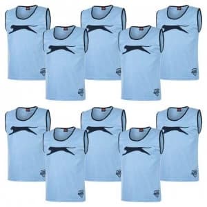 Slazenger 10 Pack Mesh Hi Viz Training Bibs Youths - Sky