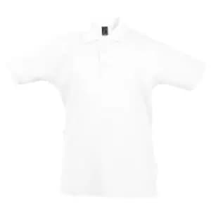 SOLS Kids Unisex Summer II Pique Polo Shirt (10yrs) (White)