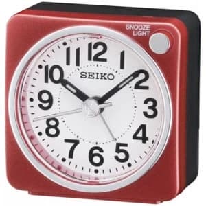 Seiko Bedside Alarm Clock - Red