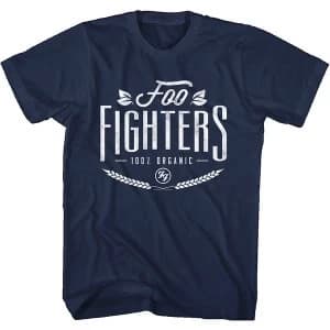 Foo Fighters - 100% Organic Unisex Large T-Shirt - Blue