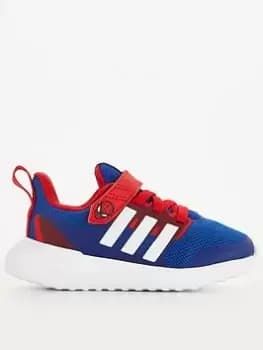 adidas Unisex Infant FortaRun 2.0 Spiderman Elastic Lace Trainers - Blue/Red, Blue/Red, Size 3