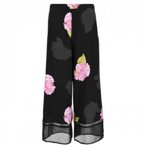 French Connection Drape Culottes - Black Multi