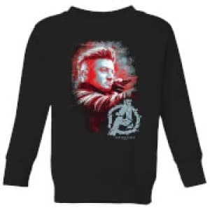 Avengers Endgame Hawkeye Brushed Kids Sweatshirt - Black - 11-12 Years