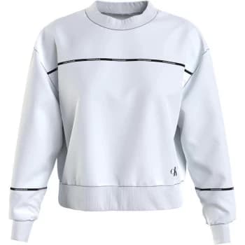 Calvin Klein Jeans Piping Boxy Crew Sweater - BRGHT WHT YAF