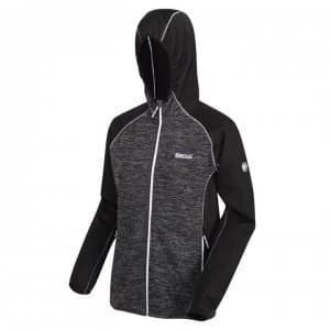 Regatta Walbury Full Zip Hooded Fleece - Ash/Black