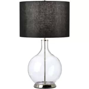 Elstead Orb Table Lamp with Round Shade Polished Nickel