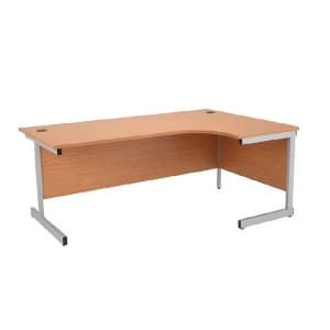 Jemini Oak 1800mm Right Hand Radial Cantilever Desk KF838055