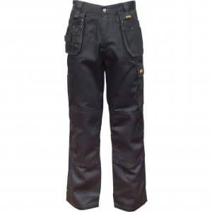DEWALT Mens Thurlston 3D Stretch Grey Trousers Black 30" 29"
