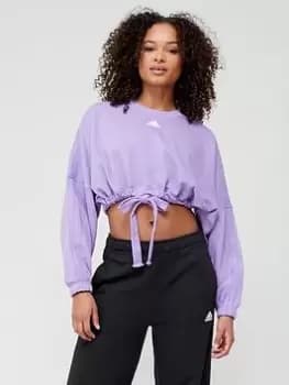 adidas Sportswear Dance Sweat - Violet, Violet, Size S, Women