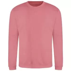 AWDis Adults Unisex Just Hoods Sweatshirt (L) (Dusty Rose)