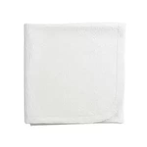 V&A Samara Woven Throw, White