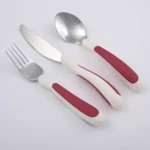 NRS Healthcare Kura Care Adult Cutlery Set - Red