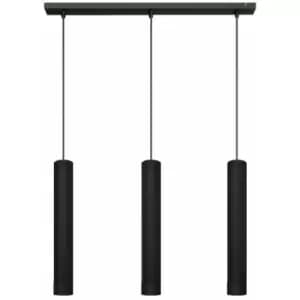 Helam Tuba Straight Bar Pendant Ceiling Light Black 60cm