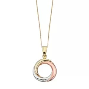 9ct Triple Gold Russian Ring Style Pendant