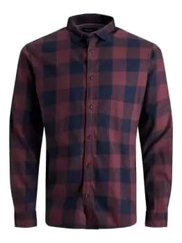 JACK & JONES Checked Plus Size Shirt Men Red