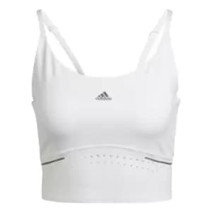 adidas HIIT 45 Seconds Crop Tank Top Womens - White / Carbon
