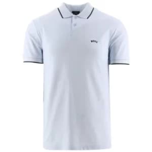 BOSS Light Pastel Blue Paul Curved Polo Shirt