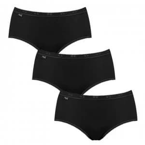 Sloggi 3 Pack Midi Briefs - Black 0004