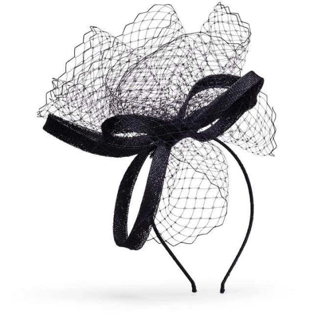 Phase Eight Navy Dasha Veiled Headband Fascinator - One size
