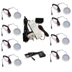 Moderix Orbit XL - Bright LED Light Under Cabinet Shelf Cupboard Set - Light Whi