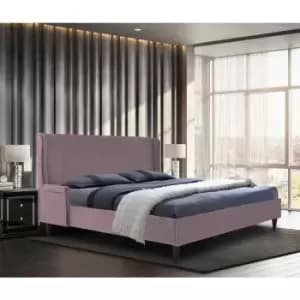 Envisage Trade - Shanaya Upholstered Beds - Plush Velvet, King Size Frame, Pink - Pink