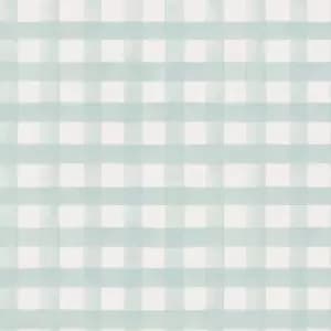 Holden Decor Watercolour Gingham Soft Teal Wallpaper