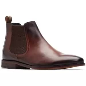 Base London Mens Lynch Pull Up Leather Plain Chelsea Boots UK Size 8 (EU 42)