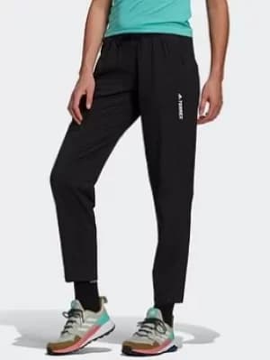 adidas Terrex Liteflex Hiking Tracksuit Bottoms, Green, Size 12, Women