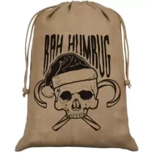 Grindstore Bah Humbug Hessian Santa Sack (One Size) (Brown) - Brown