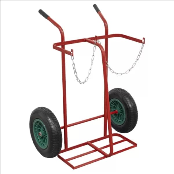 Genuine SEALEY ST28P Welding Bottle Trolley with Pneumatic Tyres - 2 Bottle