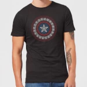 Marvel Captain America Oriental Shield Mens T-Shirt - Black
