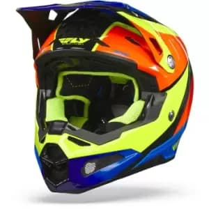 FLY Racing Formula Carbon Prime Helmet Hi-Vis Blue Red M