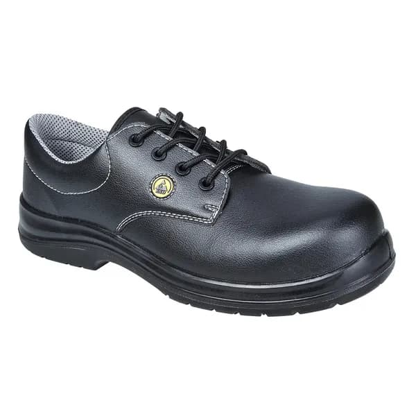 Portwest Compositelite ESD Microfibre Safety Shoes FC01BKR44 Colour: Black