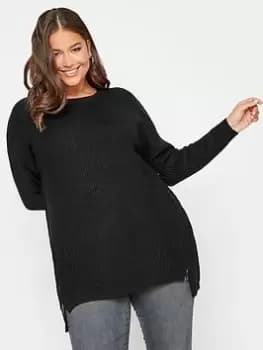 Yours Side Zip Jumper Black, Size 18-20, Women