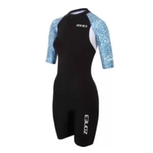 Zone3 Lava Short Sleeve Womens Trisuit - Black