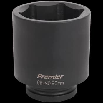Sealey 1" Drive Deep Hexagon Impact Socket Metric 1" 90mm