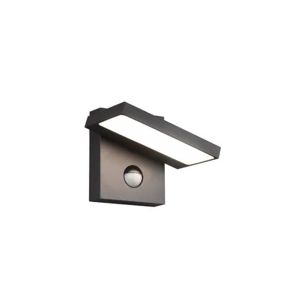 Horton Modern Outdoor Modern Wall Lamp Anthracite 3000K IP54 with PIR