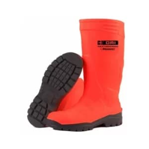 B-Dri Footwear FULL SAFETY FLUORO WELLINGTON BOOT OR 06.5/40 (Pair)