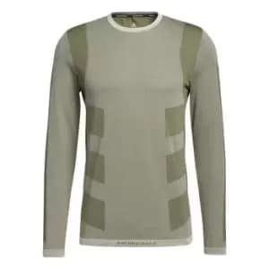 adidas Stud Tech Long Sleeve T Shirt Mens - Green