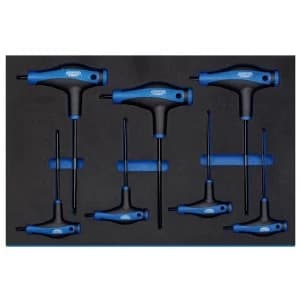 Draper 'T' Handle TX-STAR Key Set In 3/4 Drawer EVA Insert Tray (7 Piece)
