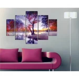 ST150 Multicolor Decorative MDF Painting (5 Pieces)