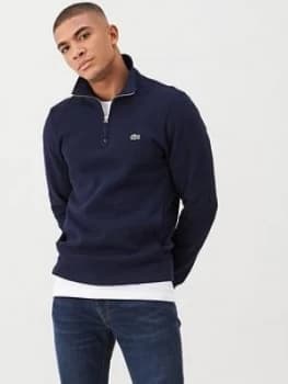 Lacoste Sportswear Classic Half Zip Knitted Jumper - Navy