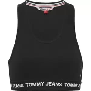 Tommy Jeans Logo Crop Top - Black