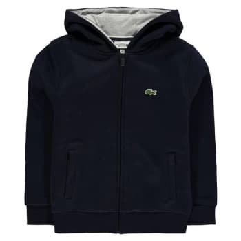 Lacoste Junior Boys Basic Zip Hoodie - Blue